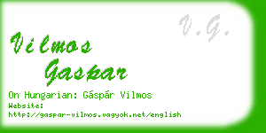 vilmos gaspar business card